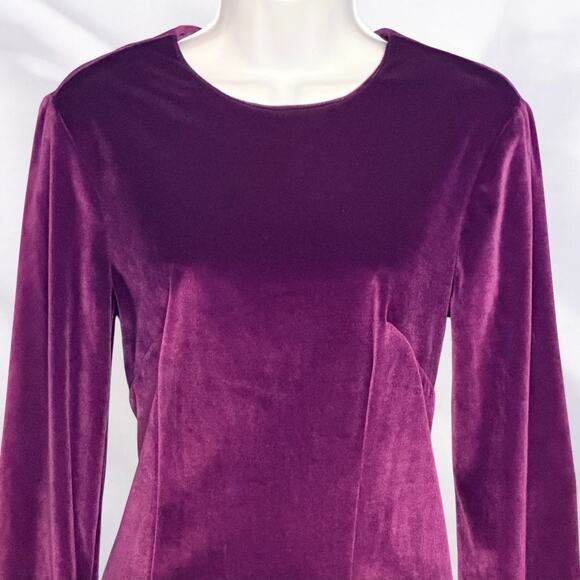 Velvet Maxi Dress Vest Set Purple Gothic Victorian Renaissance Sz 10 Vintage 70s - Picture 9 of 13